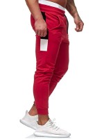 Men Colorblock Drawstring Waist Sweatpants