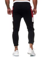 Men Colorblock Drawstring Waist Sweatpants