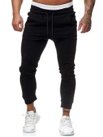 Men Colorblock Drawstring Waist Sweatpants