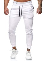 Men Colorblock Drawstring Waist Sweatpants