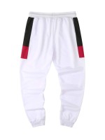 Men Colorblock Drawstring Waist Sweatpants