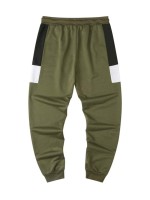 Men Colorblock Drawstring Waist Sweatpants