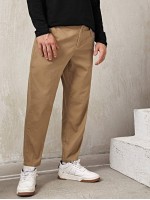 Men Slant Pocket Pants With Chain