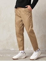 Men Slant Pocket Pants With Chain