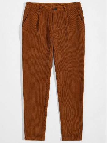 Men Solid Corduroy Pants