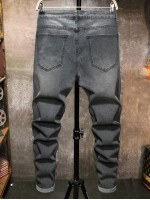 Men Solid Pocket Detail Jeans