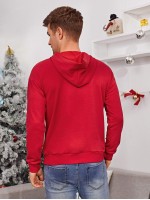 Men Christmas Print Pullover