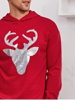 Men Christmas Print Pullover