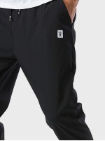 Men Patched Slant Pocket Drawstring Pants