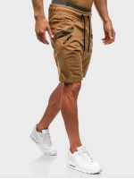 Men Contrast Camo Drawstring Waist Shorts