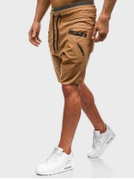 Men Contrast Camo Drawstring Waist Shorts