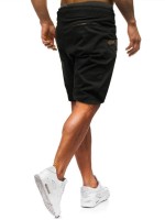 Men Contrast Camo Drawstring Waist Shorts