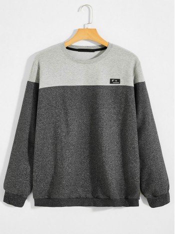 Men Two Tone Patched Sweatshirt