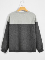 Men Two Tone Patched Sweatshirt