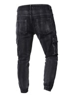 Men Flap Pocket Skinny Jeans