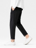 Men Slant Pocket Tapered Pants