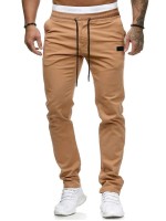 Men Drawstring Waist Straight Leg Pants