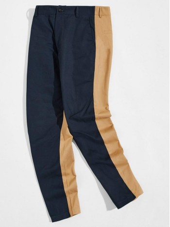 Men Colorblock Pants