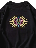 Men Sun & Moon Print Sweatshirt