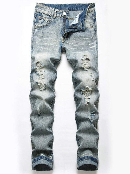 Men Ripped Wash Jeans