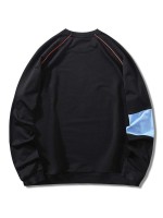 Men Contrast Panel Letter Graphic Sweatshirt