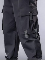 Men Solid Flap Pocket Cargo Pants