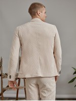 Men Single Breasted Corduroy Blazer & Pants Suit