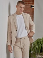 Men Single Breasted Corduroy Blazer & Pants Suit