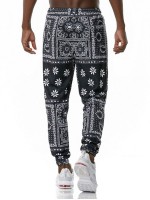 Men Tribal Print Drawstring Pants