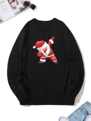 Men Christmas Print Sweatshirt