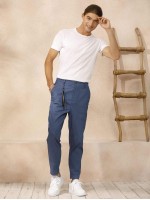 Men Solid Tailored Pants