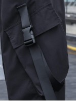 Men Buckled Flap Pocket Cargo Pants