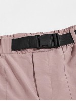 Men Buckle Strap Detail Cargo Pants