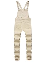 Men Pocket Criss Cross Denim Overall