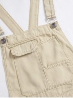 Men Pocket Criss Cross Denim Overall