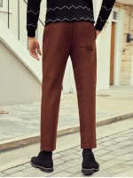 Men Solid Slant Pocket Pants