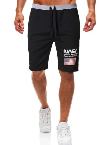 Men Letter And Flag Print Track Shorts