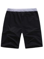 Men Letter And Flag Print Track Shorts