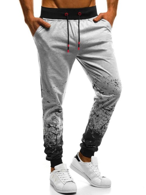 Men Splatter Paint Drawstring Sweatpants