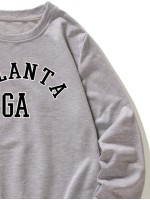 Men Letter Graphic Sweatshirt & Drawstring Sweatpants