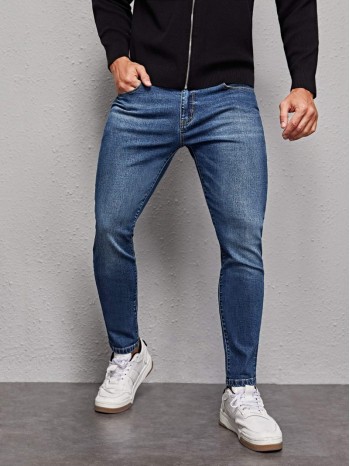 Men Cat Whisker Pocket Back Jeans