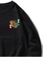 Men Chinese Dragon Graphic Sweatshirt