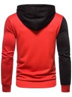 Men Two Tone Drawstring Hoodie