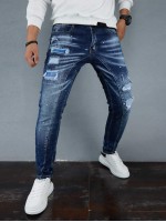 Men Splatter Paint Washed Jeans