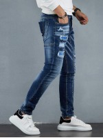 Men Splatter Paint Washed Jeans