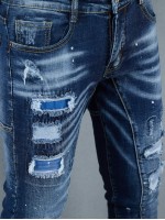 Men Splatter Paint Washed Jeans