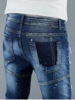 Men Splatter Paint Washed Jeans