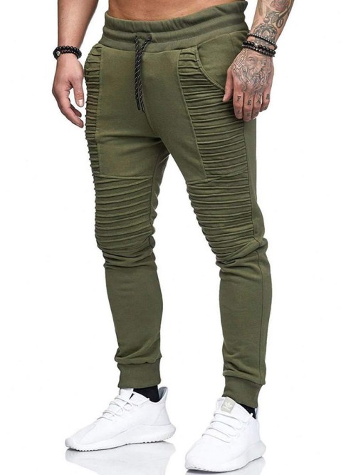 Men Solid Drawstring Waist Sweatpants