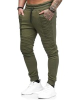 Men Solid Drawstring Waist Sweatpants