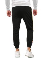 Men Drawstring Waist Rainbow-striped Sweatpants